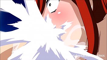 Fairy Tail XXX parody - Erza gives a dream blowjob