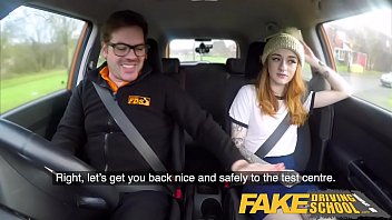 Fake Driving School Slim hot redhead minx fucks better then she drives