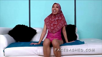Hijab face fucking for a cute muslima