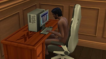 Indian Stepson masturbating in front of computer | StepMom catches him and fuck with her stepson