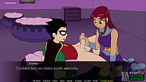 Teen titans ep 1 Conhecendo a historia do jogo e personagens Starfire e Raven.